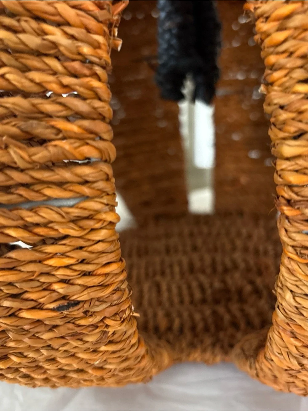 Large Rustic Orange Rope Pumpkin 11” Tall & 15” Wide.   Made In India